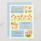 Invitation Aquarelle douce comme peut être baby shower mignon (Devant / Derrière)