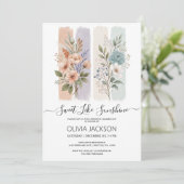 Invitation Aquarelle douce comme soleil Anniversaire (Debout devant)