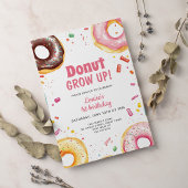Invitation Aquarelle douce Donuts 1er anniversaire
