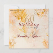 Invitation Aquarelle douce Feuilles d'automne Anniversaire (Devant)