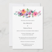 Invitation Aquarelle douce Floral Moderne Mariage élégant (Devant)