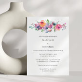 Invitation Aquarelle douce Floral Moderne Mariage élégant