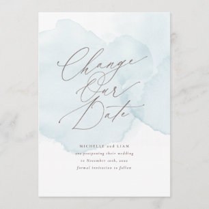 Invitation Aquarelle douce Laver postponement Modifier la dat