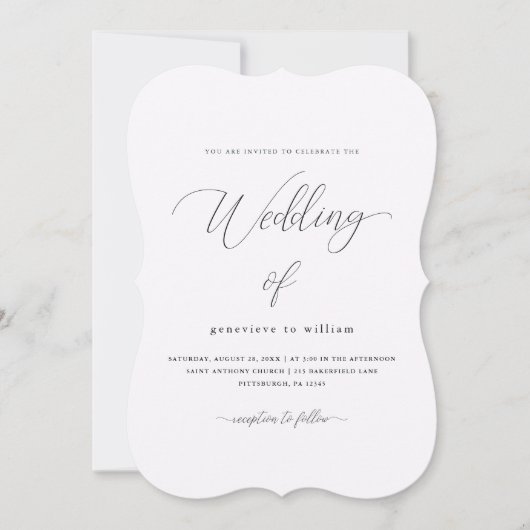 Invitation Aquarelle douce Mariage photo (Devant)