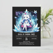 Invitation Aquarelle douce Princesse Anniversaire (Debout devant)