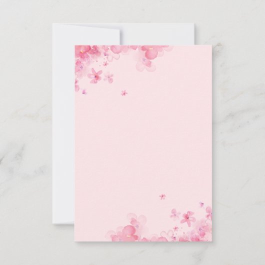 Invitation Aquarelle douce rose pastel 30e anniversaire (Dos)