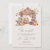 Invitation Aquarelle, Douche nuptiale fraîche du marché (Devant)
