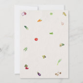 Invitation Aquarelle, Douche nuptiale fraîche du marché (Dos)