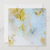 Invitation Aquarelle Doux Feuille paradisiaque Baby shower (Dos)