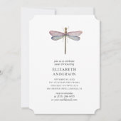 Invitation Aquarelle dragonfly Sweet 16. Lilac 16e anniversai (Devant)