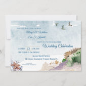 Invitation Aquarelle Driftwood Boho Beach Wedding (Devant)