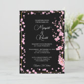 Invitation Aquarelle du bouquet Cherry Blossom (Debout devant)