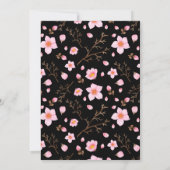 Invitation Aquarelle du bouquet Cherry Blossom (Dos)