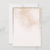 Invitation Aquarelle du cadre de diamants d'or (Dos)