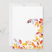 Invitation Aquarelle du Citrouille de Thanksgiving Automne (Dos)