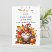Invitation Aquarelle du Citrouille de Thanksgiving Automne (Debout devant)