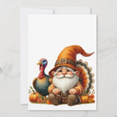 Invitation Aquarelle du Citrouille de Thanksgiving Automne (Dos)