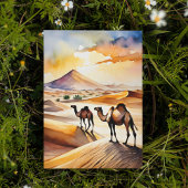 Invitation Aquarelle du désert du Sahara