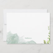 Invitation Aquarelle du dîner de répétition (Dos)