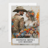 Invitation Aquarelle du Mariage de l'Ouest du pays (Devant / Derrière)