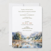 Invitation Aquarelle du Mariage du parc national Yosemite (Devant)