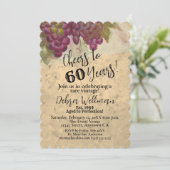 Invitation Aquarelle du vignoble de Saint Jacques à 60 ans (Debout devant)