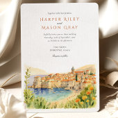 Invitation Aquarelle Dubrovnik Croatie Mariage