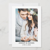 Invitation Aquarelle Dusty Blue Greenery Mariage photo (Dos)