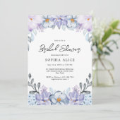 Invitation Aquarelle Dusty Floral Fête des mariées romantique (Debout devant)