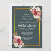 Invitation Aquarelle Dusty Gris Or Blush Mariage Inv (Devant)