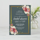 Invitation Aquarelle Dusty Gris Or Blush Mariage Inv (Debout devant)