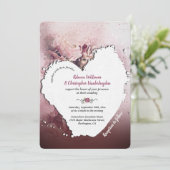 Invitation Aquarelle Dusty Roses Mariage Boho romantique (Debout devant)