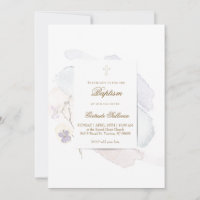 aquarelle éclaboussures et fleurs n6 | Baptême