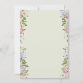 Invitation Aquarelle Eegs Bunny Fleurs Brunch & Bubbly (Dos)