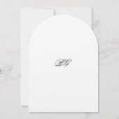 Invitation Aquarelle Eglise traditionnelle Monogramme Mariage (Dos)