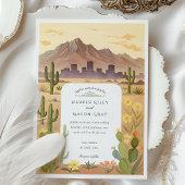 Invitation Aquarelle El Paso Texas Mariage