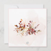 Invitation Aquarelle Élégant Automne Rustique Gomme Eucalyptu (Dos)