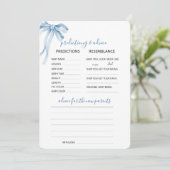 Invitation Aquarelle Elegant Bow Ribbon Bleu Predictiong Adv (Debout devant)