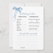 Invitation Aquarelle Elegant Bow Ribbon Bleu Predictiong Adv (Devant)