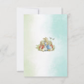 Invitation Aquarelle Elegant Fleur sauvage Peter Rabbit Predi (Dos)