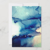 Invitation *~* Aquarelle Élégante Abstraite AR17 Mariage (Dos)