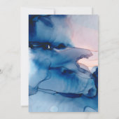 Invitation *~* Aquarelle Élégante Abstraite AR17 Mariage (Dos)