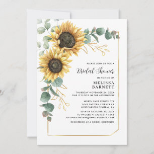 Invitation Aquarelle Élégante Fête des mariées florale de tou
