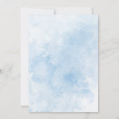 Invitation Aquarelle Élégante fleurs bleues graduation Brunch (Dos)