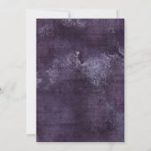 Invitation Aquarelle Elégante Halloween Floral Boho Purple (Dos)