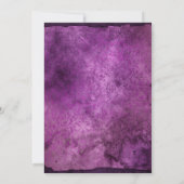 Invitation Aquarelle Elégante Halloween Floral Boho Purple (Dos)