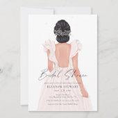 Invitation Aquarelle Élégante mariée Fête des mariées de la m (Devant)