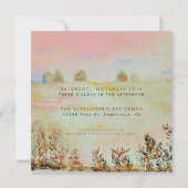 Invitation Aquarelle Elégante prairie florale Anniversaire (Dos)