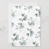 Invitation Aquarelle Eléphant Cute Baby shower vert (Dos)