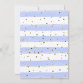 Invitation Aquarelle Eléphant mignon et Rose bleu Anniversair (Dos)